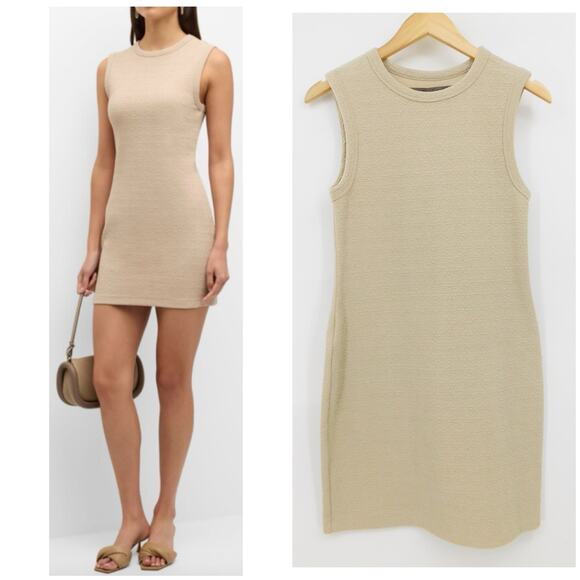 Enza Costa Dresses & Skirts - Enza Costa Textured‎ Jacquard Dress Sleeveless Stretch Cream Size M Neutral